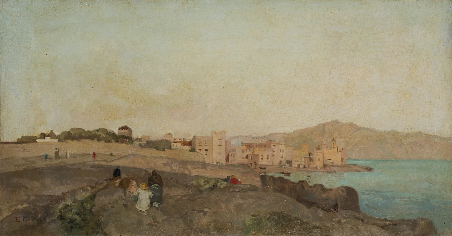 Paesaggio costiero con figure